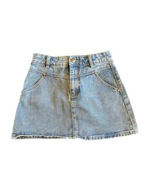 Forever 21 Denim A-Line Mini Skirt Light Wash Size Small